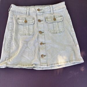 Altar'd State Olive Green Button up Skirt